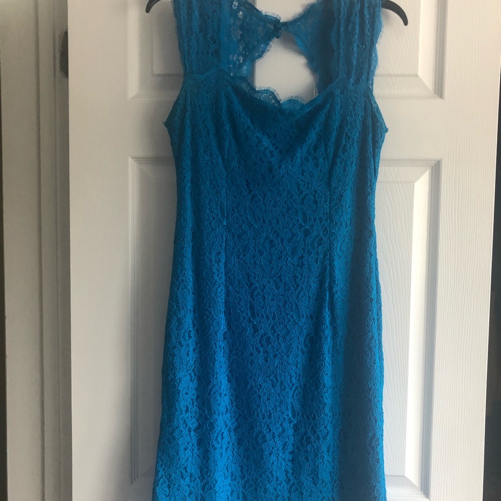 Adrianna Papell - Lace overlay dress, size 12.